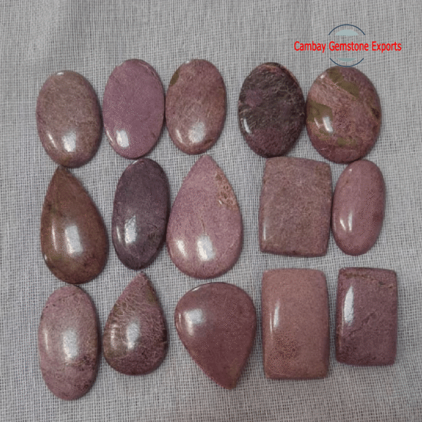 Natural Pink Thulite Cabochon Loose Gemstone Smooth Flat Back Cabochon Gemstone