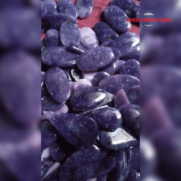 Natural Lepidolite Cabochon Loose Gemstone Wonderful Flat Back Cabochon Gemstone