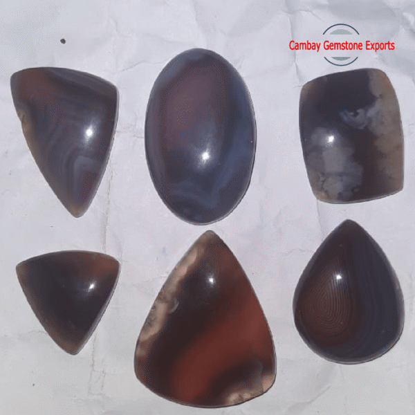 Natural Brown Agate Cabochon Gemstone Healing Loose Gemstone