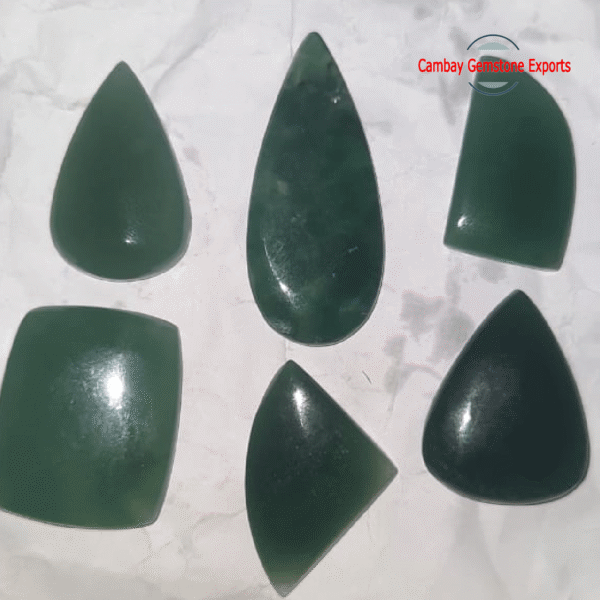 Natural Green Z Cabochon Gemstone Handmade Gemstone Making Jewelry's Gemstone
