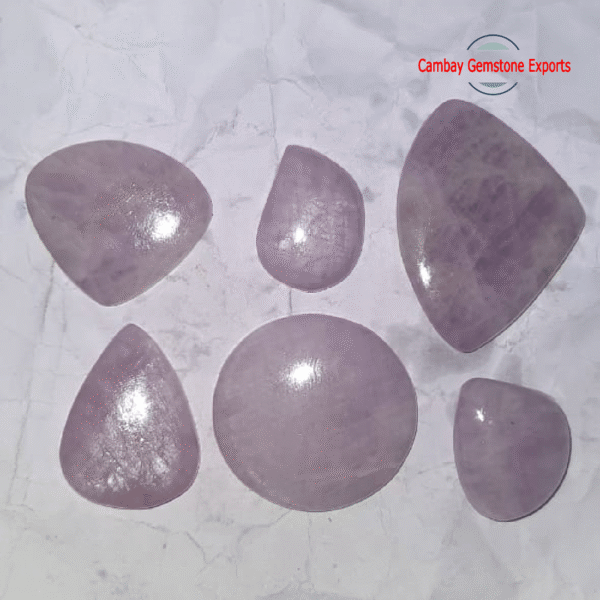 Natural Rose Quartz Cabochon Gemstone Lite Pink Loose Jewelry's Gemstone