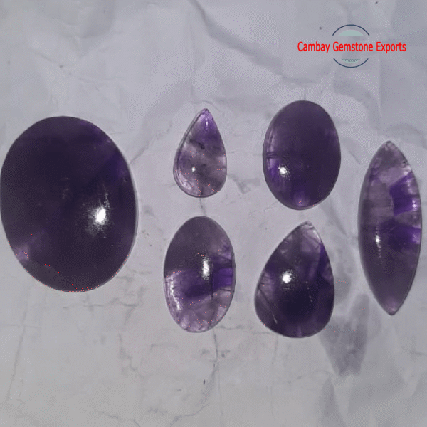 Natural Amethyst Cabochon Gemstone Making Jewelry's Gemstone