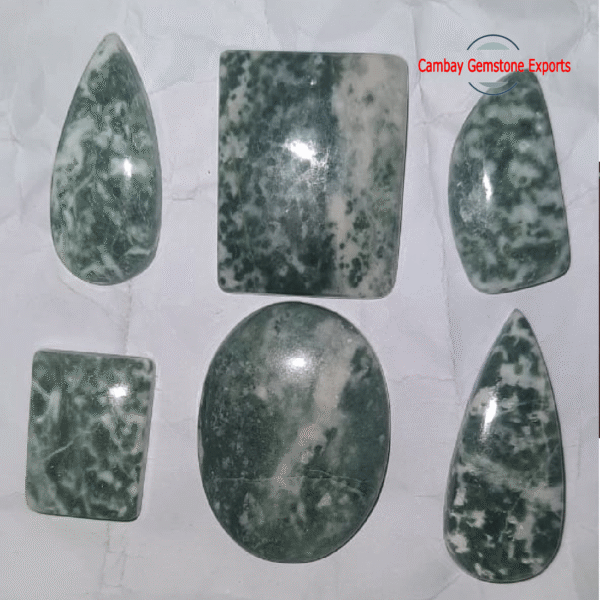 Natural Tree Agate Cabochon Loose Gemstone Dazzling Flat Back Cabochon