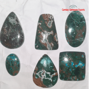 Natural Moss Agate Cabochon Gemstone Loose Jewelry's Cabochon Gemstone