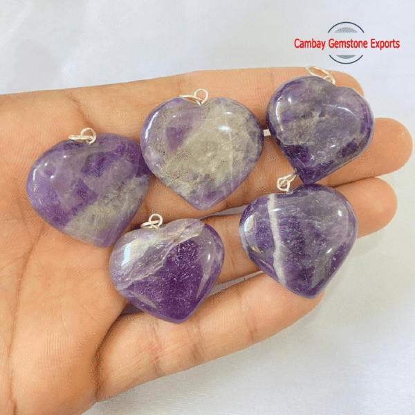 GEMSTONE HEART PENDANTS