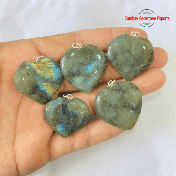 GEMSTONE HEART PENDANTS