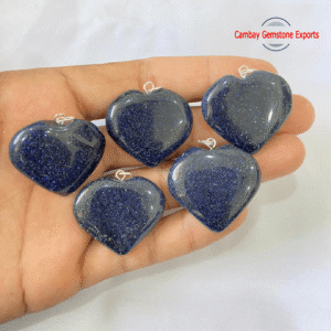 GEMSTONE HEART PENDANTS