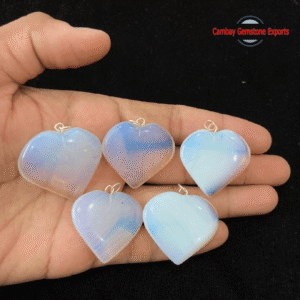GEMSTONE HEART PENDANTS