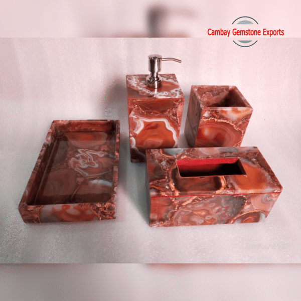 New-Project-2023-06-04T165220.567-min.png Natural Red Agate Gemstone Bathroom Set Gift For Everyone Bathroom Set