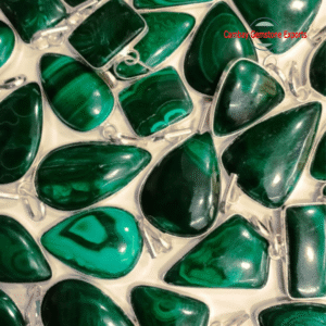 Natural Malachite Cabochon Flat Back Gemstone Pendant Beautiful Gemstone Pendant