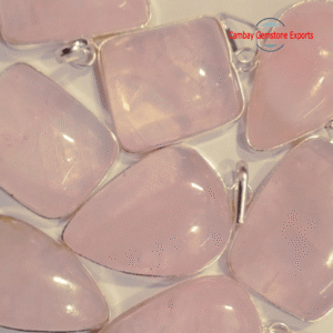 Natural Rose Quartz Cabochon Gemstone Pendant Handmade Polished Gemstone Pendant