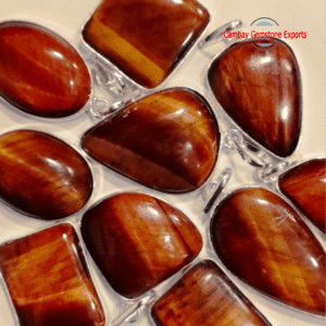 Natural Tiger Eye Cabochon Gemstone Pendant Flat Back Cabochon Pendant