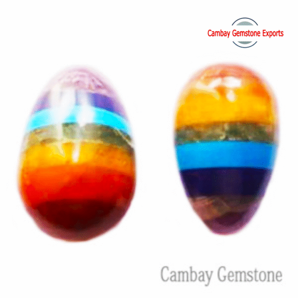 Natural Seven Chakra Gemstone Egg Handmade Jewelry's Egg Gift For Everyone