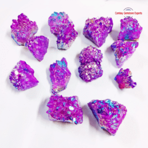 Purple Aura Coated Stone Cluster