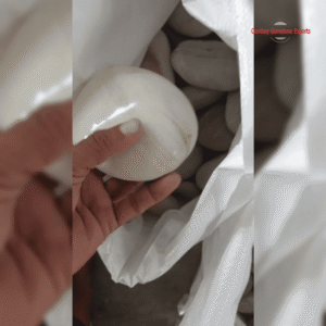 River Flat Pebbles in Containers #1