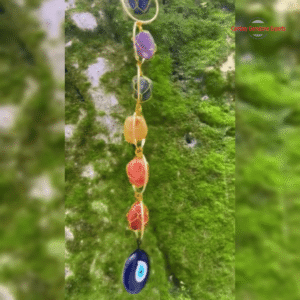 Seven Chakra Ring Hanger with Evil Eye Protection