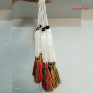 Selenite Stick with Chakra Fumta & Evil Eye Bead
