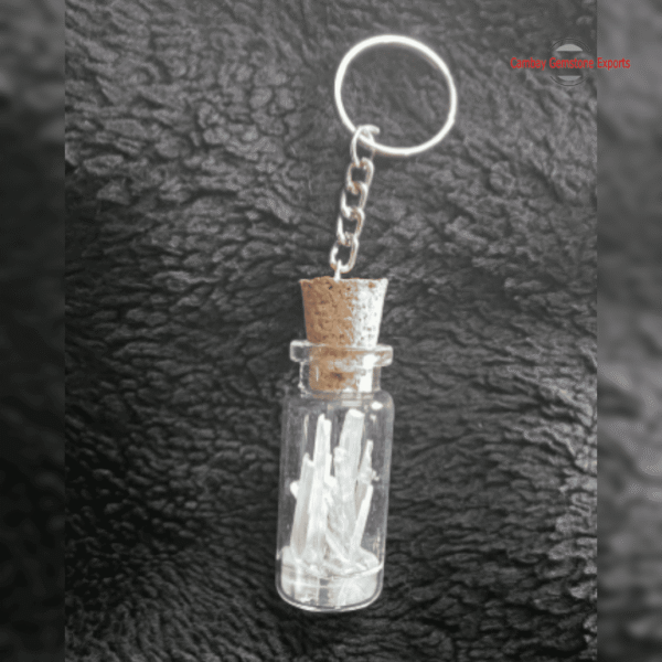 Selenite Big Bottle Keychain