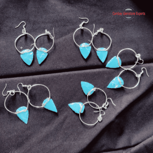 Premium Arrowhead Stone Earrings Pair #4