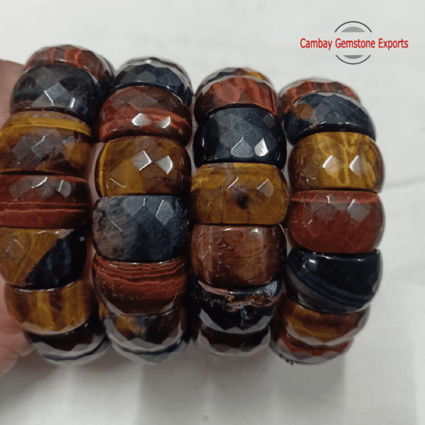 Multi Color Faceted Gemstone Bracelets 2