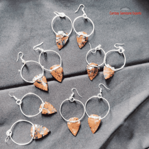 Premium Arrowhead Stone Earrings Pair #3