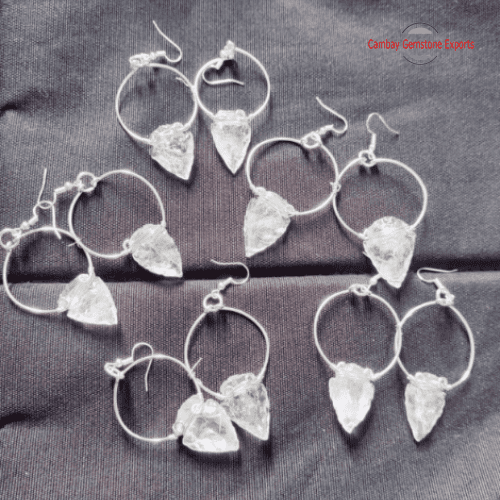 Premium Arrowhead Stone Earrings Pair #2