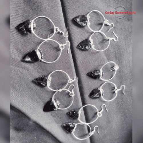 Premium Arrowhead Stone Earrings Pair #1