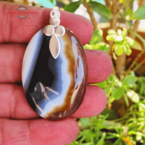 Botswana Agate Chalcedony Pendants