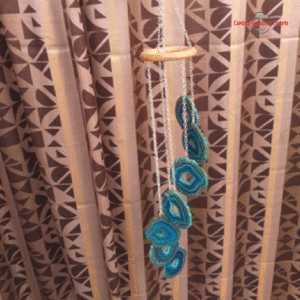 Aquamarine Agate Slice Windchimes