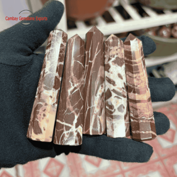 New-Project-29-2.png Chocolate Jasper 4" Obelisk Tower