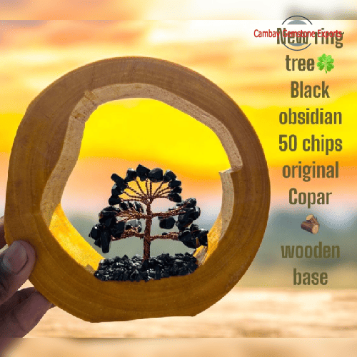 Gem Chip Tree with Wooden Base #4