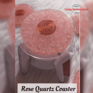 3" Rose Quartz Orgonite Coaster