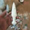 White Quartz Sharp Arrowhead – 6 Inch Natural Crystal