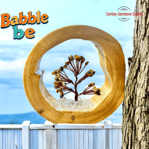 Gem Chip Tree with Wooden Base #3