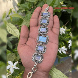 #4 Abalone Shell German Silver Bracelets