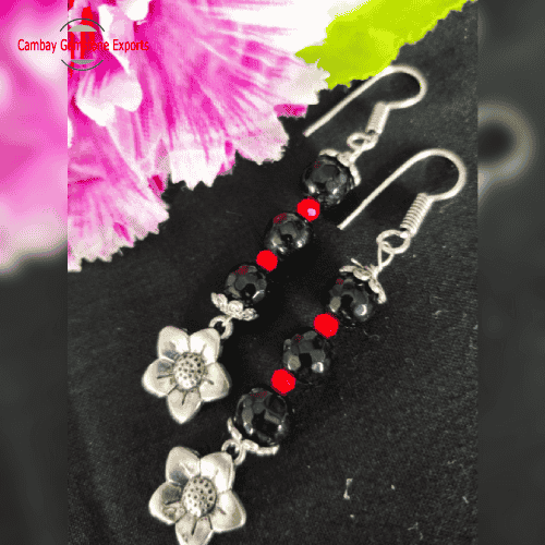 Agate Beads Earrings #1