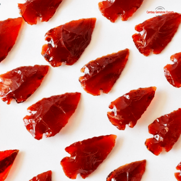 New-Project-59-1.png Red Glass Arrowhead - 1.5" to 2"