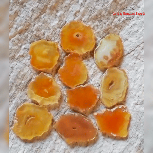 Yellow Agate Slices – Premium 1" to 2" Crystals