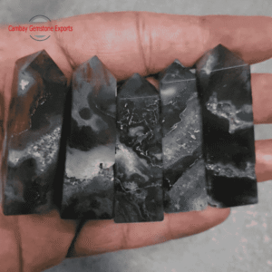 Black Quartz 2" Obelisk Tower