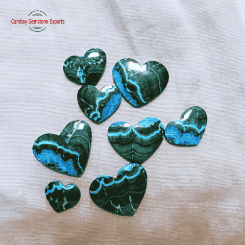 Blue Chrysocolla Premium Stones Hearts
