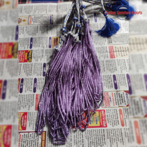 Purple Round Faceted Strand Necklace