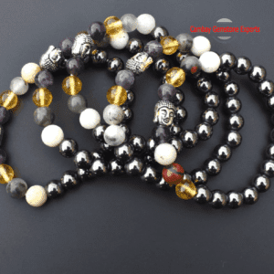 Natural Mix Gemstone Buddha Bracelet Round Shape Healing For Power Energy Bracelet Christmas Gift