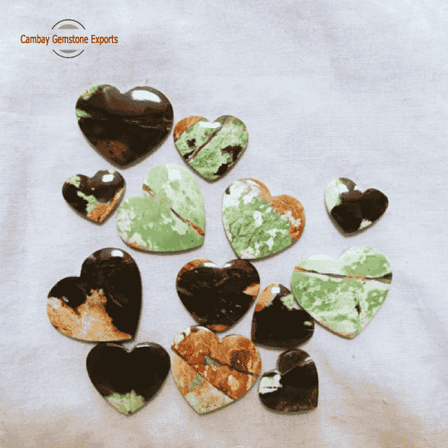 Green Chalcedony Premium Stones Hearts