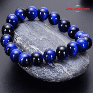 Natural Blue Tiger Eye Gemstone Bracelet Adjustible Gemstone Bracelet Gift For Him