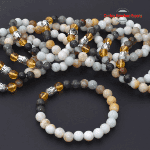 Natural Mix Gemstone Buddha Bracelet Round Shape Healing For Power Energy Bracelet