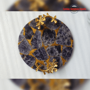 Natural Amethyst  Stone Plats Serving Trays Handmade Stone  Serving Trays Women Gift