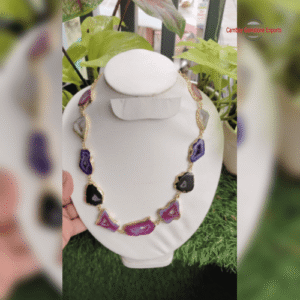 Agate Druzy Slices Necklaces #1