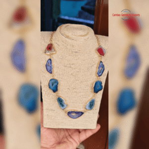 Agate Druzy Slices Necklaces #2