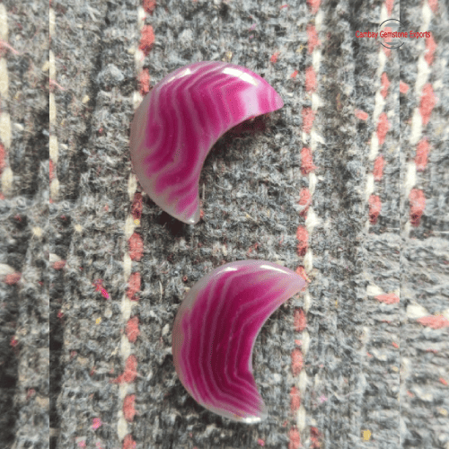 Pink Onyx Agate Moon
