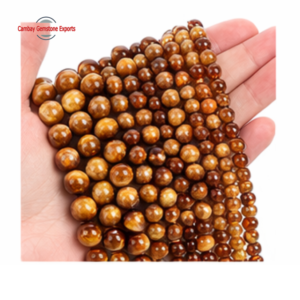 Gold Tiger Eye Tumbled Stones Lines